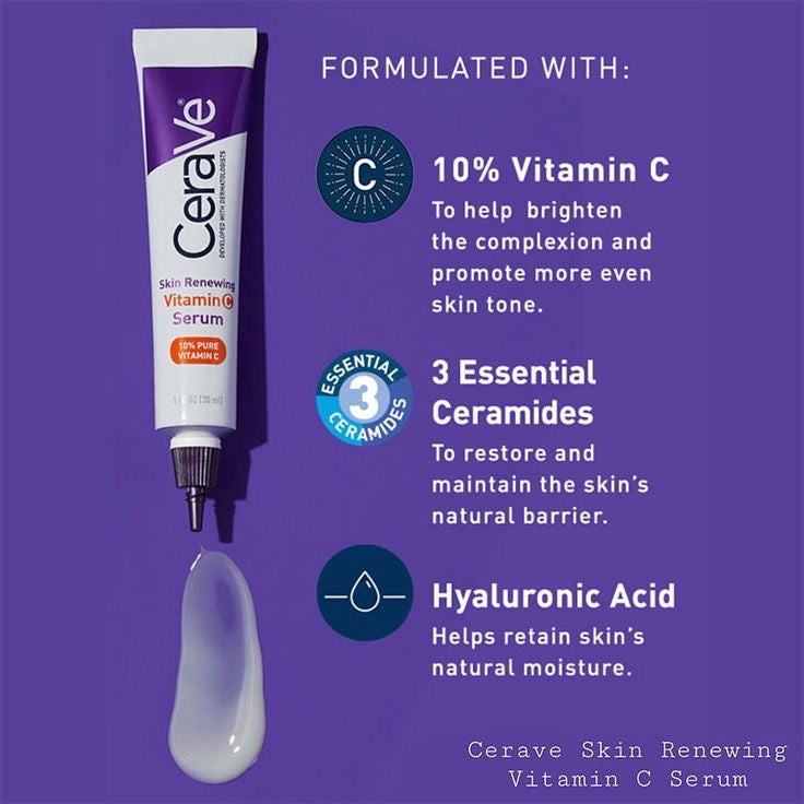 CeraVe Skin Renewing Vitamin C Serum WITH 10% PURE VITAMIN C